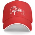 thumbnail image 1 of DIB On The Captain Cap Men Dad Hats Adjustable Hat Red, 1 of 6