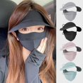 thumbnail image 3 of Summer Sunscreen Mask Facekini Large Brim Full Face Mask Three-dimensional Sunscreen P9, 3 of 8