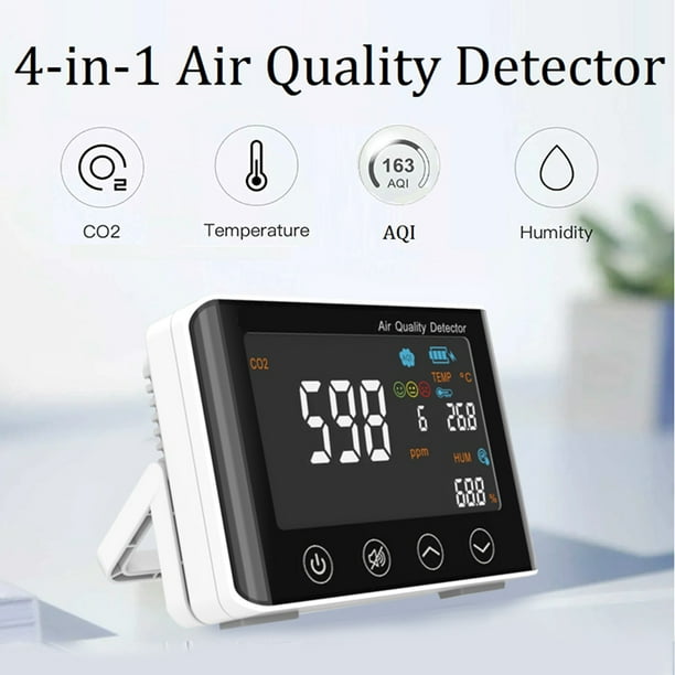 CO2 Air Detector 4In1 Air Quality Monitor CO2 Temperature Humidity
