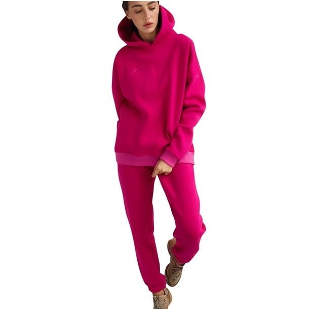 Track Suits for Women Set Oversized Hoodie Casual 2 Piece Outfits Sweatsuit  Long Sleeve with Joggers Pants Set 