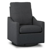 Delta Children Kenwood Slim Nursery Glider Swivel Rocker Chair, Charcoal