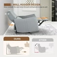 thumbnail image 4 of Wall Hugger Power Recliner Chair, Electric Glider Reclining Armchair for Small Space with USB Port, Blue Gray, 4 of 8