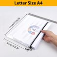 A4 Mesh File 24pcs A4 Mesh Zipper Pouch File Bags, Black Reusable Zipper Bags for ...