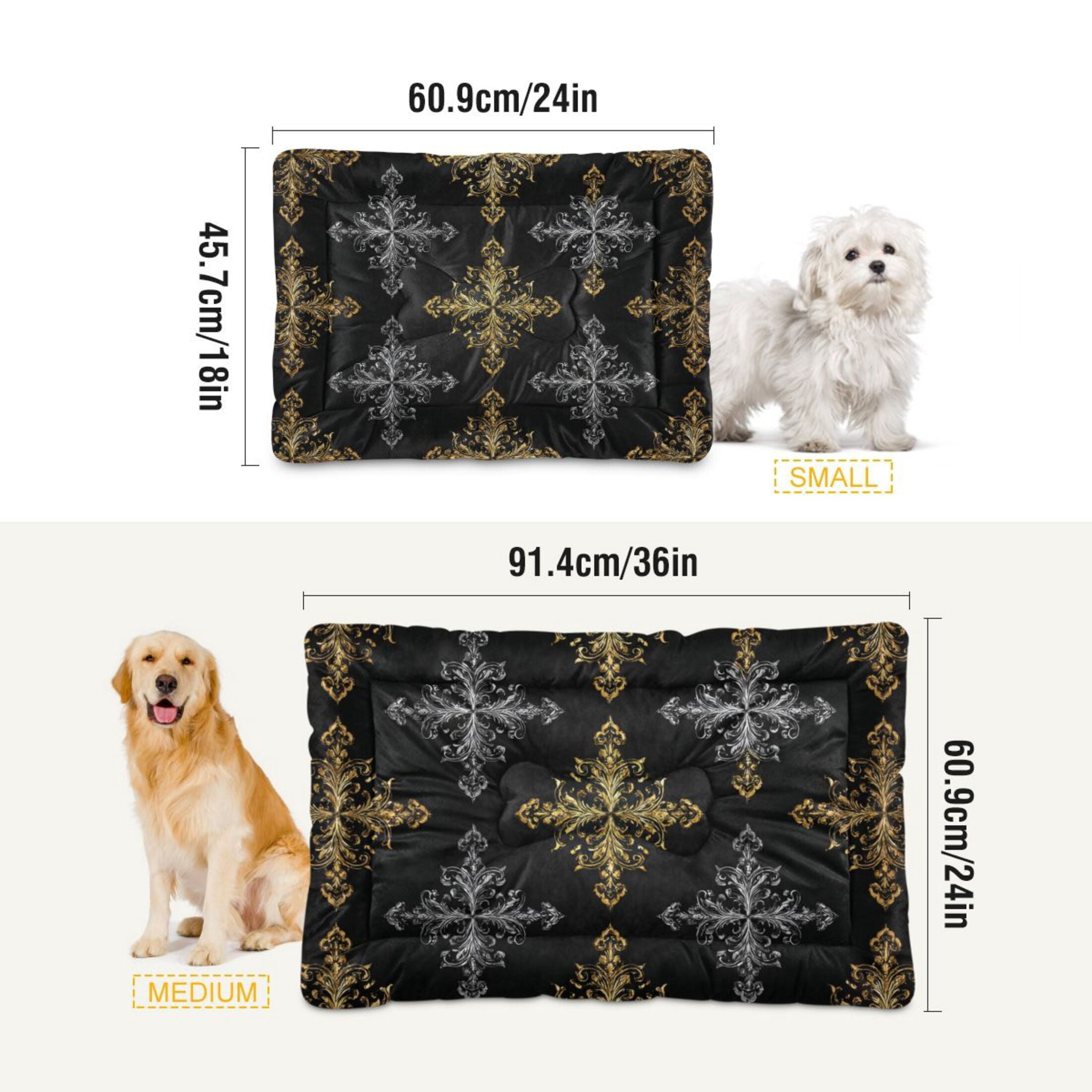 Cozy Mat Pet Bed Indoor Outdoor Warm Soft For Cat Dog Puppy(S/M) Intricate Pattern