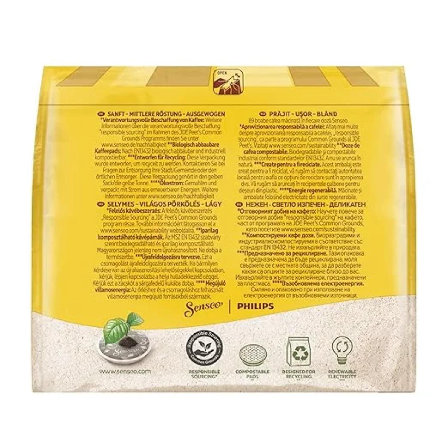 Senseo Medium Roast Coffee Pads Guten Morgen Xl Strong & Intensiv, 5-Pack, 125g Coffee Pods