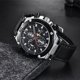 thumbnail image 4 of Reloj de hombre con movimiento de cuarzo, cronógrafo para hombre, correa de piel y resistente al agua, estilo casual de negocios, 4 of 7