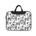 thumbnail image 2 of YFYANG 15.6 inch Universal Laptop Bag Oxford Cloth Laptop Sleeve, Multi-functional Black Watercolor Heart Doodle Notebook Computer Messenger Bag Handbag, 2 of 8