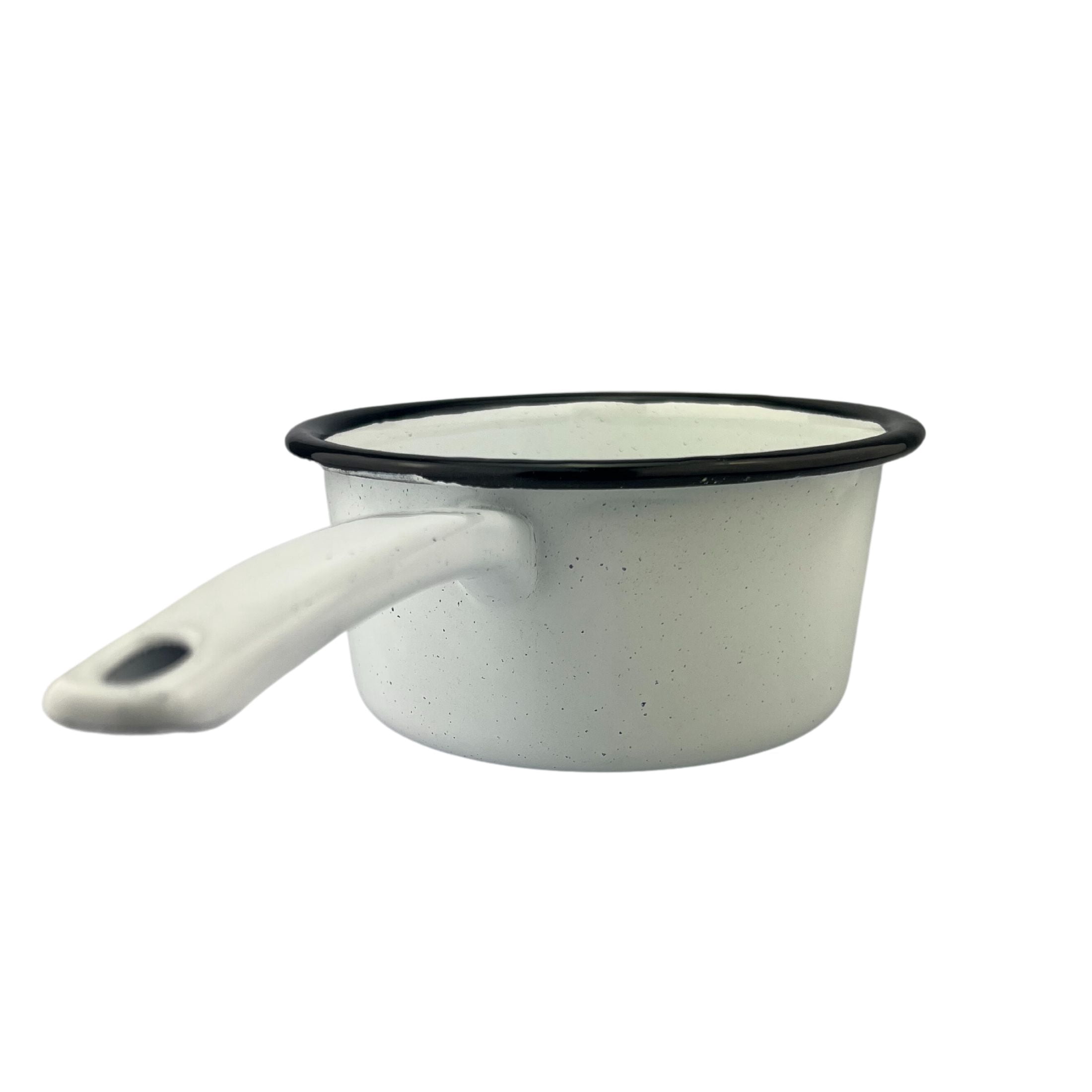 Cocina Criolla Enamel Saucepan 1 Qt, White