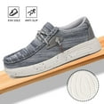 thumbnail image 5 of Apakowa Kids Boys Girls Slip-On Casual Loafers Walking Shoes Comfortable & Lightweight (Color : BlueGrey, Size : 2 Little Kid), 5 of 7