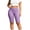 Purple, variant on Vhkiploz Plus Size Summer Bike Shorts for Women's Elastic High Waist Beach Yoga Running Shorts Solid Side Split Sporty Workout Athletic Shorts, L-5XL