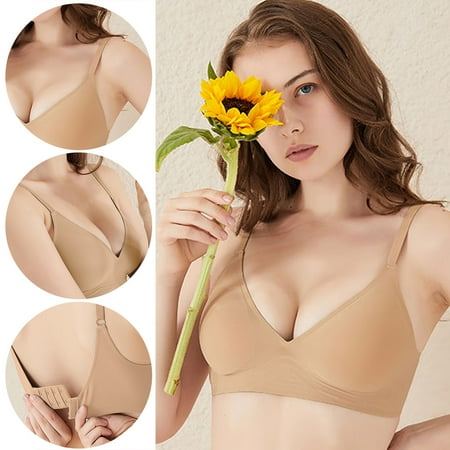 

eczipvz Bras for Women Women Breathable Tube Top Bra Underwear without Steel Ring And Shoulder Strap Yellow XL