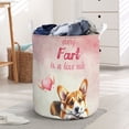 thumbnail image 3 of Every Fart is Love Note Corgi Guilty Face Happy Valentine's Foldable Laundry Basket Welsh Corgi Dog Lover Gifts Idea Organizer Storage with Handles - 01016, 3 of 5