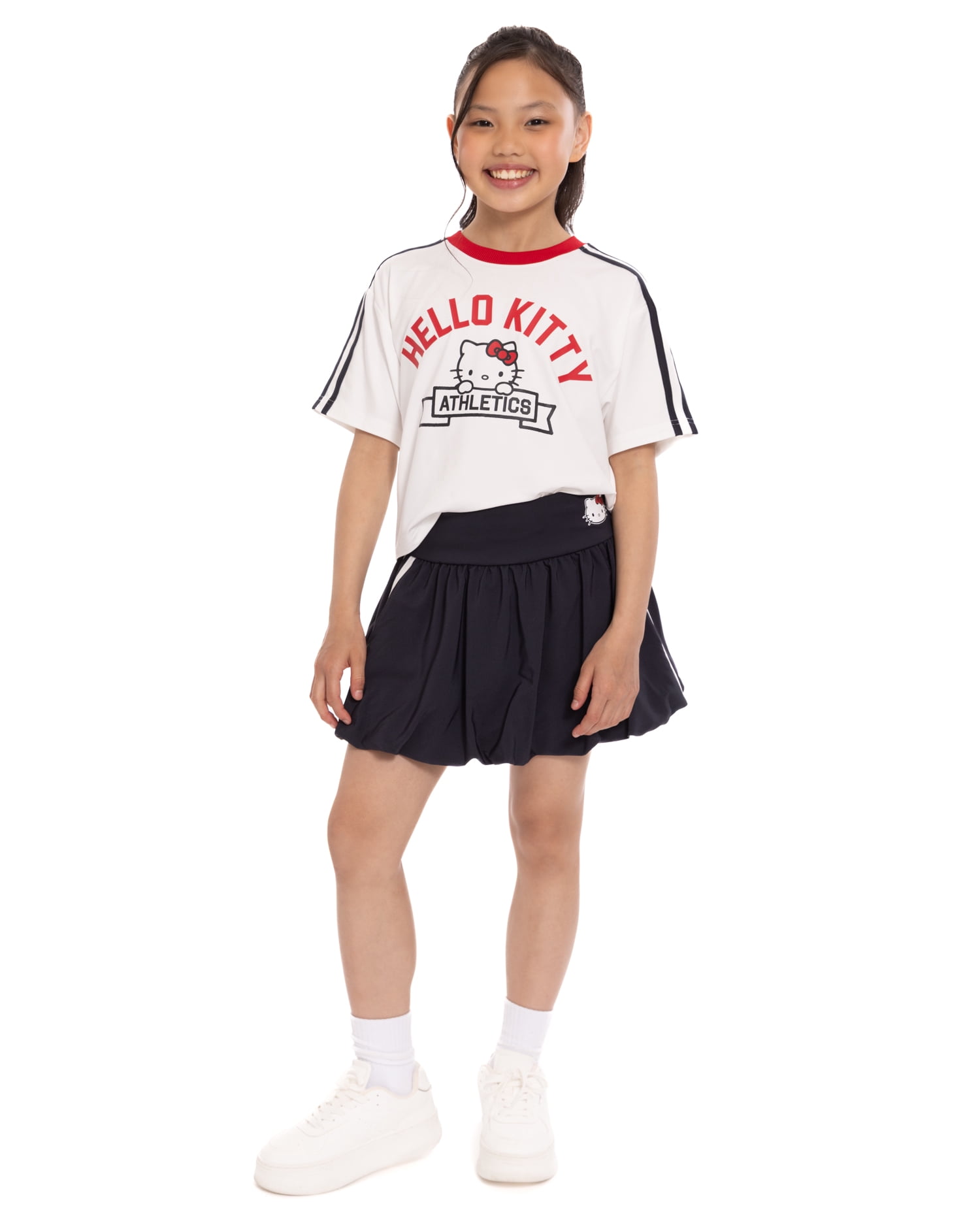 Hello Kitty Girls' Bubble Hem Active Skort, Sizes 4-12