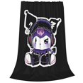 thumbnail image 4 of Kuromi Cartoon Printing Throw Blanket, All Seasons Flannel Fleece Blanket, Soft & Warm Plush Blankets for Couch Sofa Bed Camping Travel, 40"x30", 4 of 9