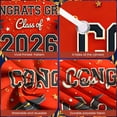 thumbnail image 3 of Red Background Congrats Grad Banner Star Pattern Graduation Backdrop  Varsity Lettering Class of 2026 Display for High School Graduation College Graduation Graduation Party, 3 of 8