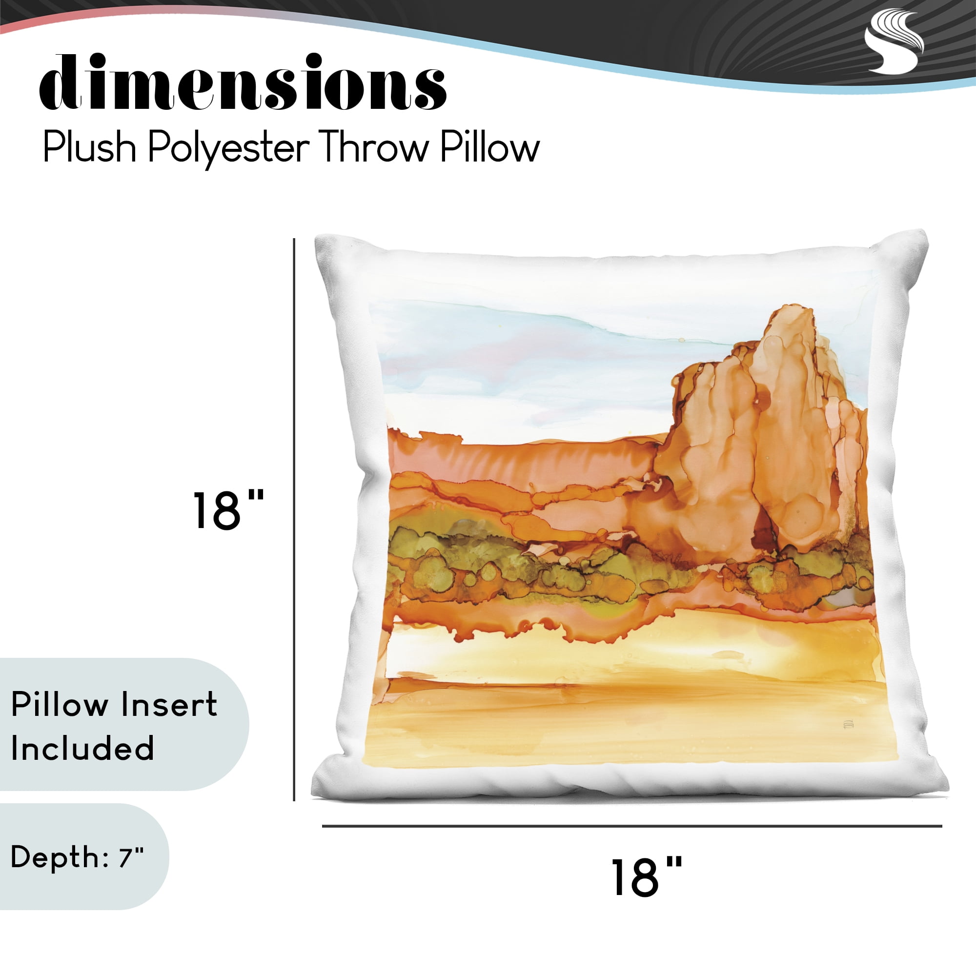 Stupell Industries Earthy Desertscape Illusion Decorative Printed Throw Pillow, design by Chris Paschke