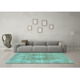 thumbnail image 3 of Ahgly Company Indoor Rectangle Abstract Light Blue Modern Area Rugs, 5' x 7', 3 of 4