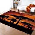 thumbnail image 1 of Sunset Trees Lawn Area Rug, Cloud Elephant Shade Print Carpet, Indoor Non-Slip Rugs Machine Washable Breathable Durable Carpet for Front Entrance Floor Decor 4 x 7ft, 1 of 6