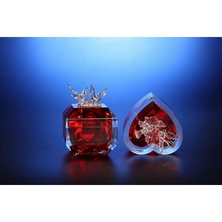 Pack of 8 Icy Crystal Decorative Red Dove Jewelry Boxes 4