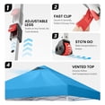 thumbnail image 4 of CROWN SHADES 10x10 Pop Up Canopy Tent with One Push Setup Easy Outdoor Sun Shade for Events, Parties, Camping Sky Blue, 4 of 8
