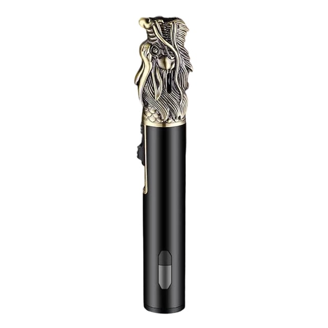 YoGold Multi-Function Retro Butane Lighters, Antique Dragon Head Embossed Metal Lighter , 360 Degree Inverted Use, 1300 Degree High Temperature Flame, Refillable Gas Lighter (No Fuel) Bronze
