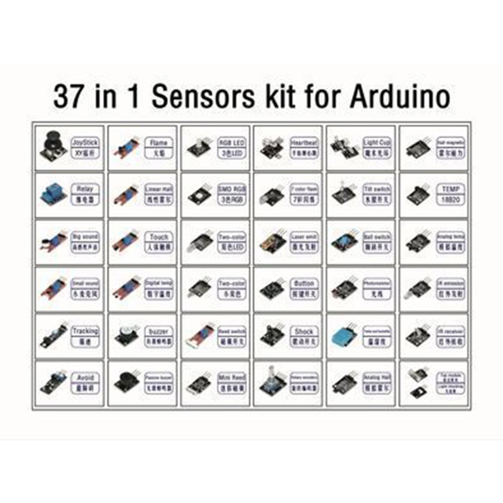 High Quality SENSOR Kits For Arduino 37 in 1 / 45 In 1 Assortment Kit Sensors