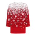 thumbnail image 4 of Drovellove Women's Casual 3/4 Length Sleeve V Neck Printed Blouse - Soft Stretchy Polyester Top for Home or Work, 4 of 5