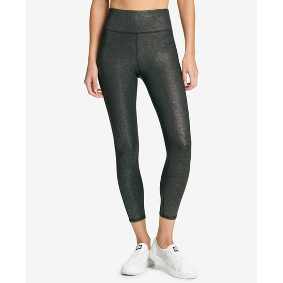 DKNY Womens Activewear Sport Glitter Ankle Leggings;XS