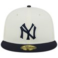 thumbnail image 2 of Men's New Era Stone/Navy New York Yankees Retro 59FIFTY Fitted Hat, 2 of 6