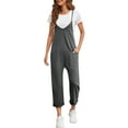 thumbnail image 1 of Cathalem Womens Overalls Oversized Casual Sleeveless Rompers wiith Pockets,Gray XXL, 1 of 4