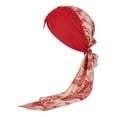 thumbnail image 4 of Bohemian Floral Print Chiffon Headband with Forehead Ruffle and Long Tail for Versatile Boho Hair Accessory for Home and Leisure, 4 of 4