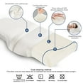 thumbnail image 5 of Power of Nature Contour Memory Foam Pillow Orthopedic Sleeping Pillows Ergonomic Cervical Pillow for Neck Pain for Side Sleepers Back and Stomach Sleepers with Premium Pillowcase, 5 of 7