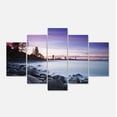 thumbnail image 2 of Rocky Burleigh Point in Blue - Extra Large Seascape Art Canvas, 2 of 3