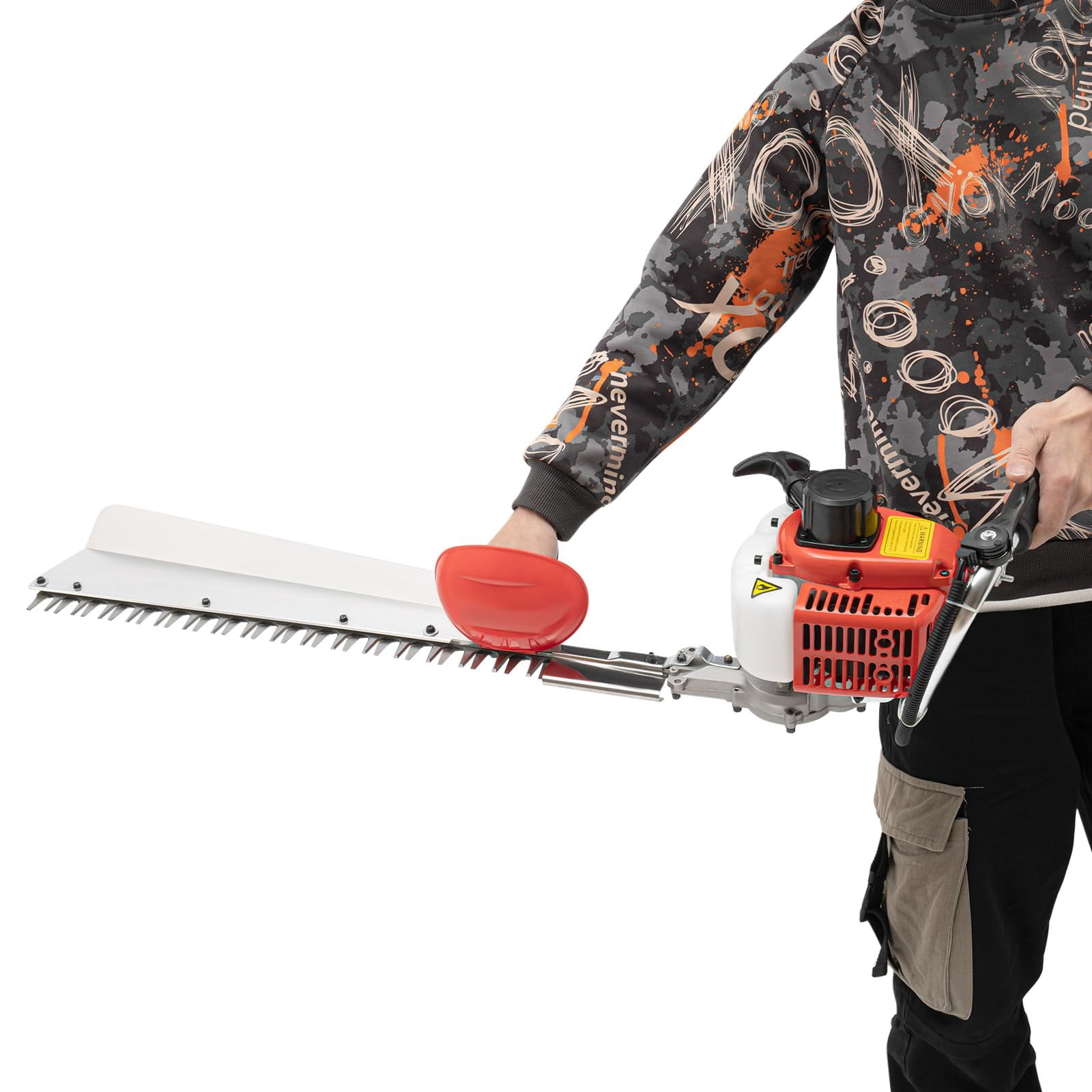 Miumaeov 22.5CC Gas Hedge Trimmer, 24" Single-Sided Blade Gas Powered Hedge Trimmer, Gas Hedge Trimmers 2 Cycle Handheld, Gas Trimmer for Garden Bushes