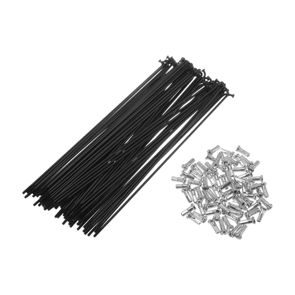 72 Set 14G Bicycle Spoke 178mm Bike Wheel Spoke Carbon Steel Black