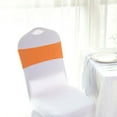 thumbnail image 6 of Efavormart 5 Pack | Orange Spandex Stretch Chair Sashes with Silver Diamond Ring Slide Buckle | 5"x14", 6 of 11