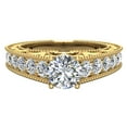 thumbnail image 4 of Diamond Engagement Ring for Women Vintage Style 18K Gold Ring 1.40 CT TW (G,SI), 4 of 5