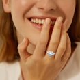 thumbnail image 2 of TRAHOO-925 Sterling Silver Heart/Round/Pear/Emerald Shaped Birthstone Promise Ring for Women (Withe Gift Box), 2 of 4