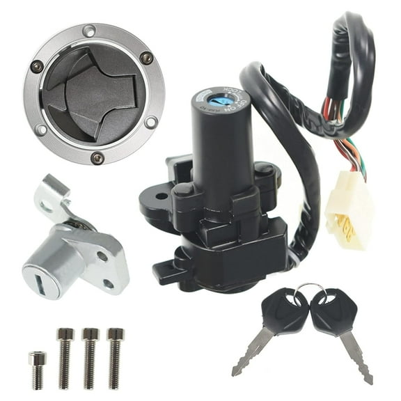 PET-U For Kawasaki Ninja 250R EX250J 2008 Ignition Switch Lock Gas Cap Cover Set