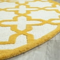 thumbnail image 3 of SAFAVIEH Cambridge Liz Geometric Wool Area Rug, Ivory/Gold, 6' x 6' Round, 3 of 3
