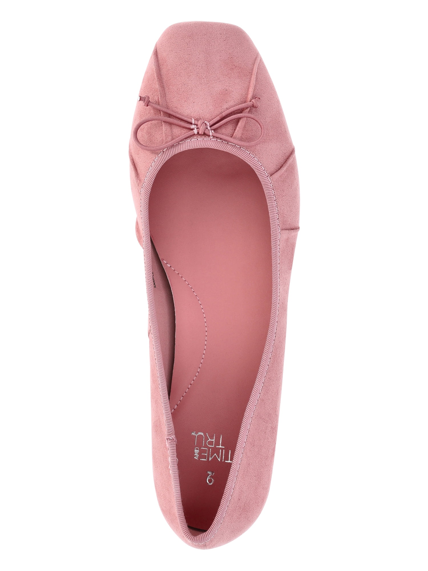 Time and Tru Women's Pleated Ballet Flats