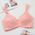 thumbnail image 5 of AINIYS Unpadded Soft Cup Bra Wireless Plus Size Non Padded Bra Minimizer Bras&nbsp; Bralette Secure Fit Bra for Women Unlined Underwire Bra Breathable Pink 38, 5 of 6