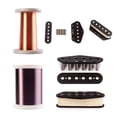 thumbnail image 3 of Alnico 5 Magnet Electric Guitar Parts Tele Tele Stack Telecaster Guitar Bridge Pickup 6-String Black, 3 of 8