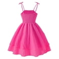 thumbnail image 4 of XIYON Girls Summer Dress Bright And Playful Sleeveless Girl Dress With Solid Color Summer Bow Ties And Straps For Little Girls Comfort Sundress Beach Casual, 4 of 4
