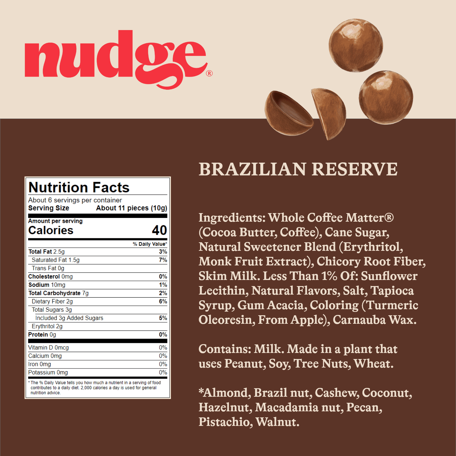 Nudge Brazilian Coffee Bombs 1.94oz
