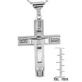 thumbnail image 3 of West Coast Jewelry Men's Beaded Layered Cross Steel Necklace, 3 of 3