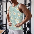 thumbnail image 5 of KLL Floral Daisy Print Men's Muscle Gym Workout Stringer Tank Tops Bodybuilding Fitness T-Shirts Tank Tops Men-X-Large, 5 of 7