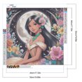 thumbnail image 2 of Pintura de diamante 5D DIY taladro redondo completo princesa Jasmine arte artesanal 50x50cm, 2 of 9