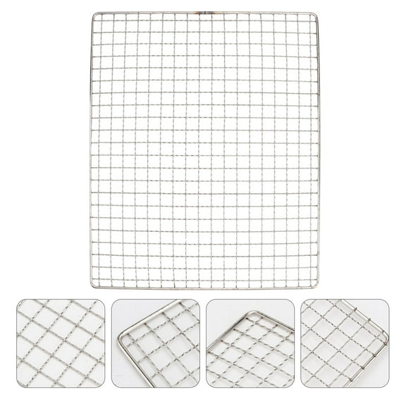 WHAMVOX 1Pack Camping Grill Rack Stainless Steel Barbecue Wire Mesh for Outdoor BBQ 26 x 32 Cm