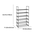 thumbnail image 3 of LSLJS Shoe Rack Extra Large Shoe Storage Rack Shoe Storage Rack Sturdy Shoe Rack for Wardrobes Garages and Hallways Stackable Shoe Rack for Entrance Black, 3 of 8